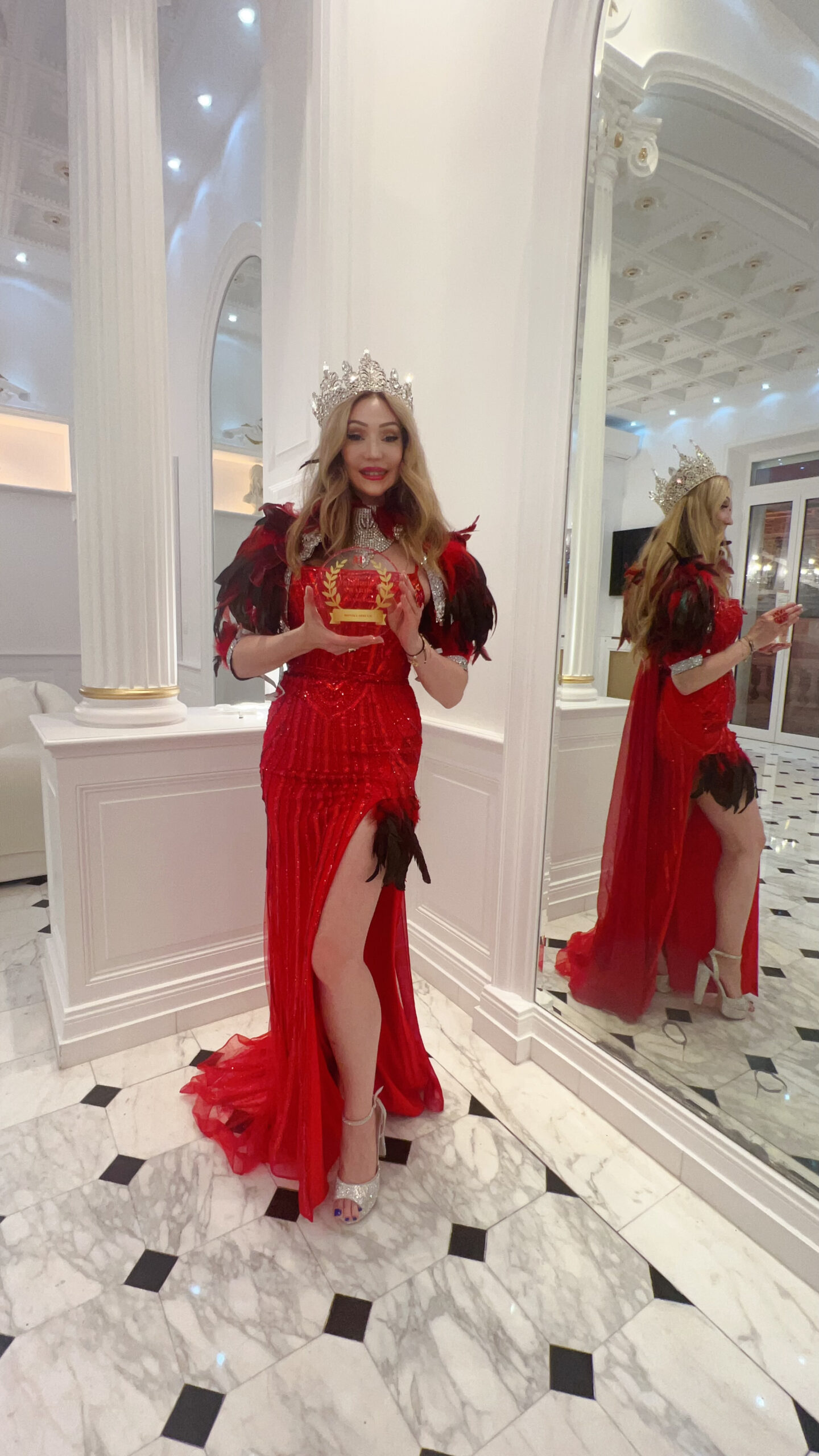 International soprano entertaining guests at a luxury celebration