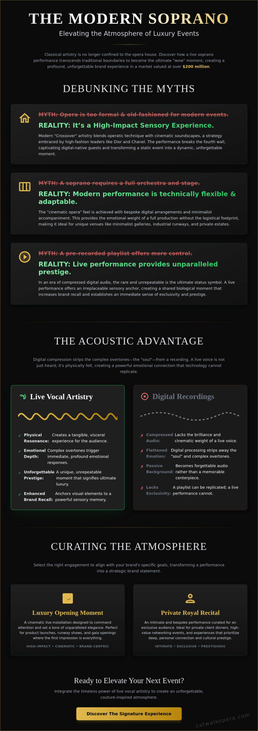 Live Soprano Performance Event: 5 Myths That Limit Luxury Entertainment
